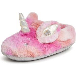 NWOT Dearfoam’s Unicorn Slippers Size 5-6 Big Kid, pink